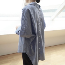 韓国風ファッション プルオーバー カジュアル ストライプ柄 シャツ