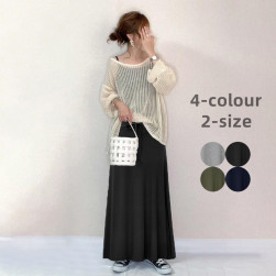 【全4色】気質アップ柔らかくて優しい印象今季注目シンプル スカート