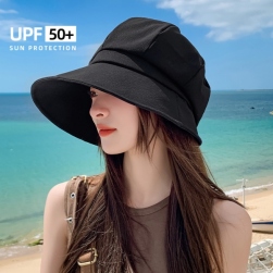 夏を楽しむ 美人度アップ 3色展開 無地 小颜効果 uvカット 日焼け防止 紫外線対策 帽子
