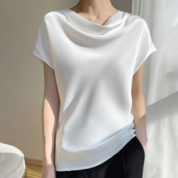 大流行新作 シンプル 無地 耐久性 大きめのサイズ感 レディース Tシャツ