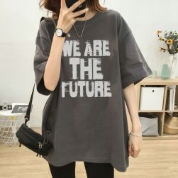 【7色展開】快適な肌触り シンプル アルファベット 耐久性 気分転換 レディース Tシャツ