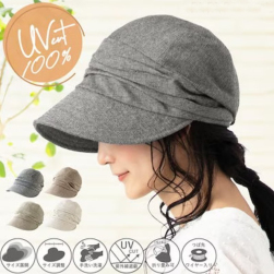 小顔効果抜群 UVカット効果 キャスケット 春夏の定番 帽子 CAP ハット 自分好みにアレンジして楽しめる