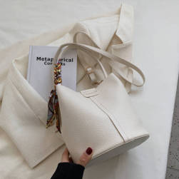 【全4色】 韓国風ファッション OL/通勤 レトロ 春夏 S バケツバッグ マグネット ショルダーバッグ