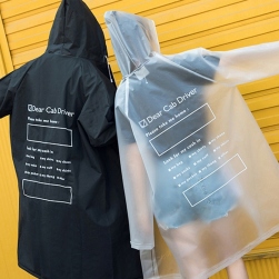 韓国風ファッション ファッション プリント 防水 プラスチック レインコート雨具・レインコート