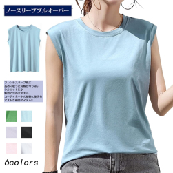 ノースリーブ レディース tシャツ 無地 タンクトップ 速乾 涼しい ストレッチ フレンチスリーブ 夏服 トップス