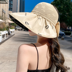 日焼け止め 5カラー展開 プリント 春夏 切り替え レディース 紫外線対策 日よけ帽 帽子