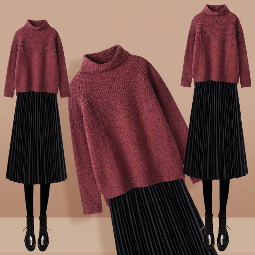 セーター+スカート/セット
