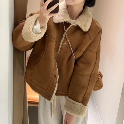 上品なシルエット スウィート 韓国系 シングルブレスト 長袖 ファッション 秋冬 コート