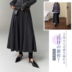 個性的なデザイン ファッション ギャザー ハイウエスト 秋冬 スカート
