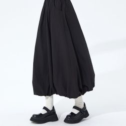 可愛いデザイン ゆったり 無地 シンプル Aライン 体型カバー 着痩せ レディース シンプルコーデ スカート