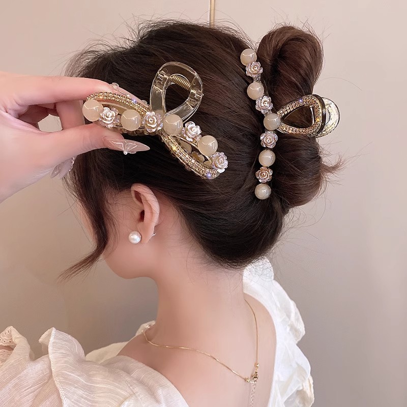 可愛くて繊細な花キュートビーズスウィートアクリルヘアピン