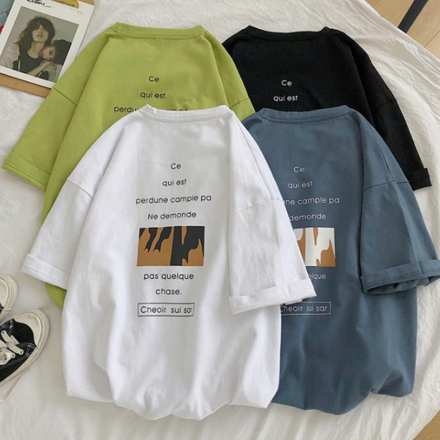 「奇跡の再販」 プルオーバー 半袖 ラウンドネック プリント アルファベット シンプル Tシャツ