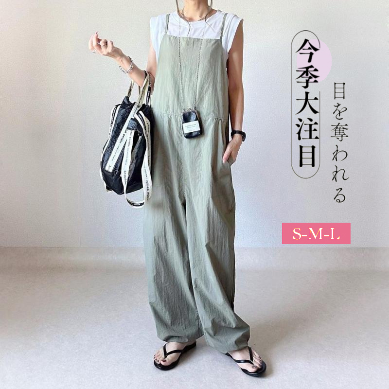 【再入荷】今季大注目 調節可能 ポケット付き ナチュラル カジュアル つなぎ・オールインワン