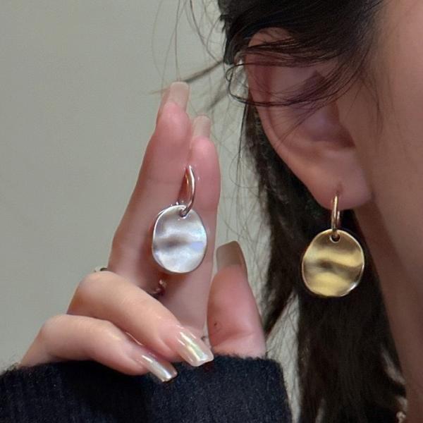 ファッショナブル幾何模様サークルレトロシンプルピアス