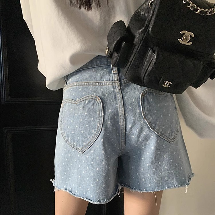 ショートパンツ  デニム  ガウチョパンツ  レトロ  個性的  韓国風