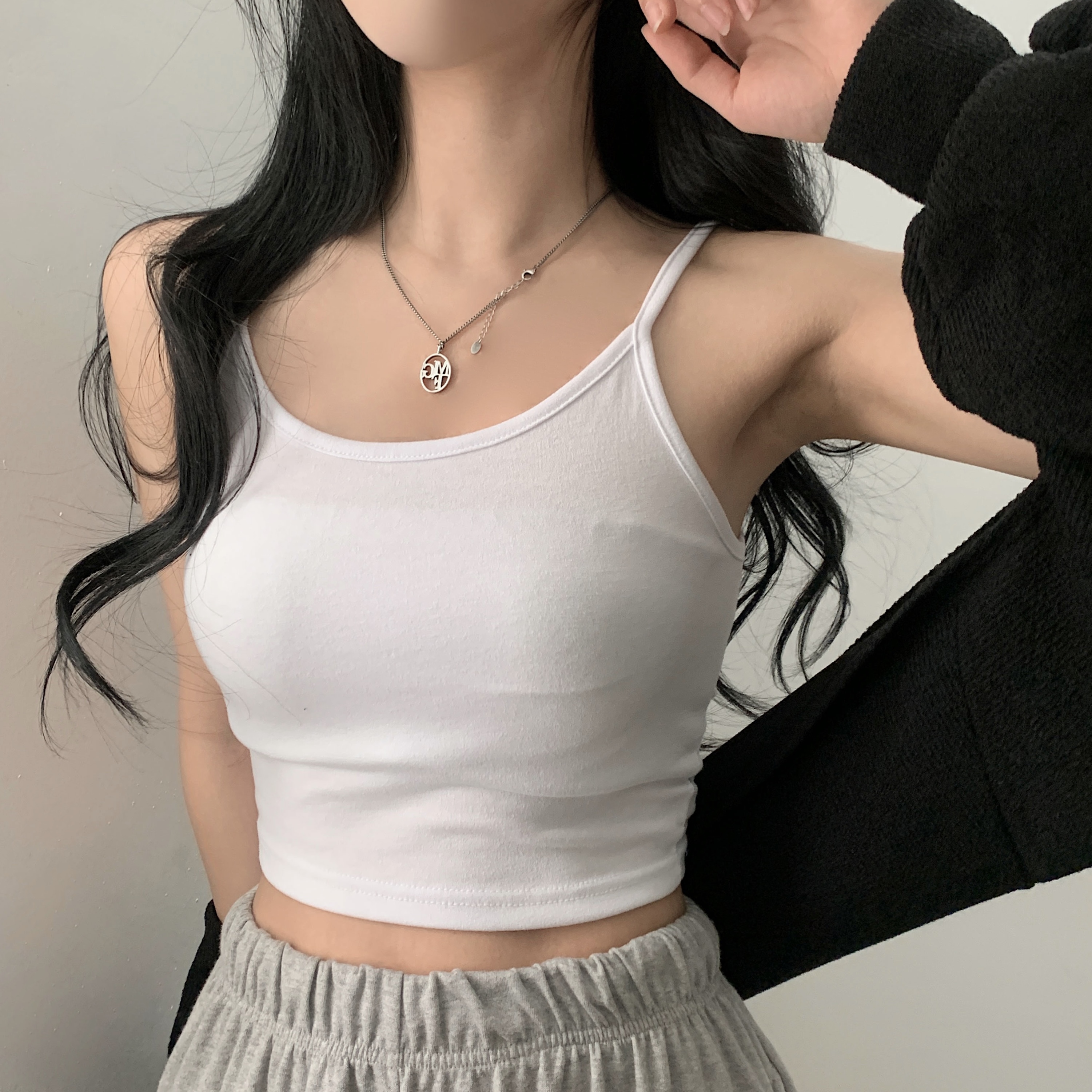 シンプルキャミソール セクシー無袖トップス