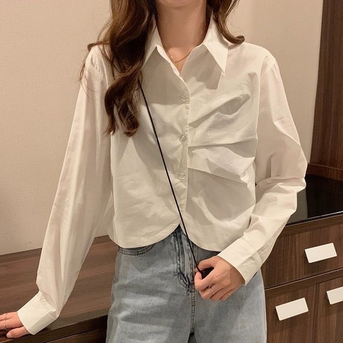 ストライプ シャーリングシャツ