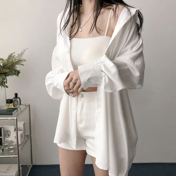 オーバーサイズ ロングシャツカーディガン