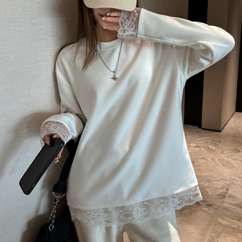 レイヤード レース長袖Tシャツ