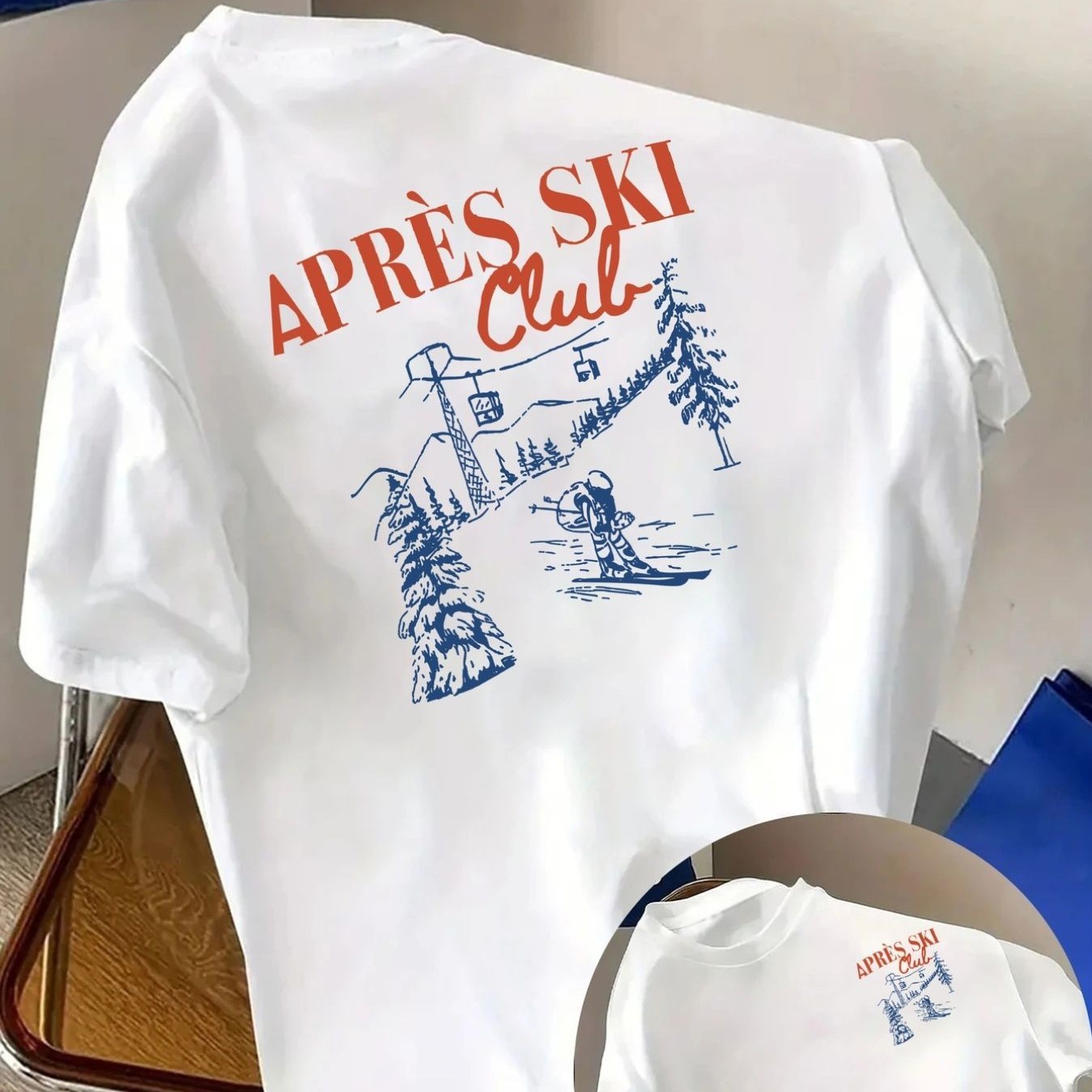 コットン 220g プリント ルーズフィットTシャツ