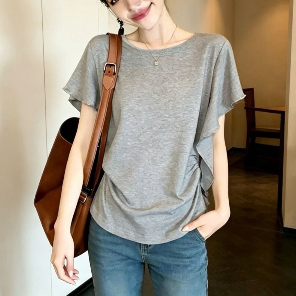 フリルスリーブ 半袖Tシャツ