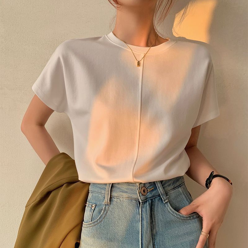 レディース センターディテール 半袖Tシャツ