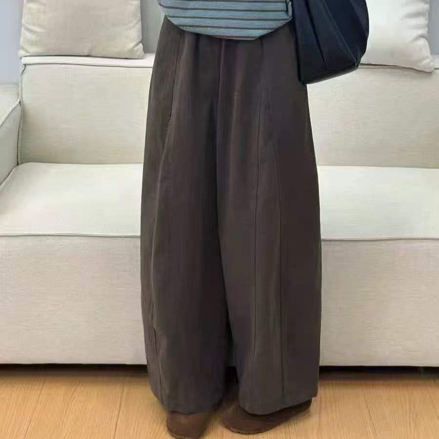 バンドウエストタックワイドバルーンパンツ