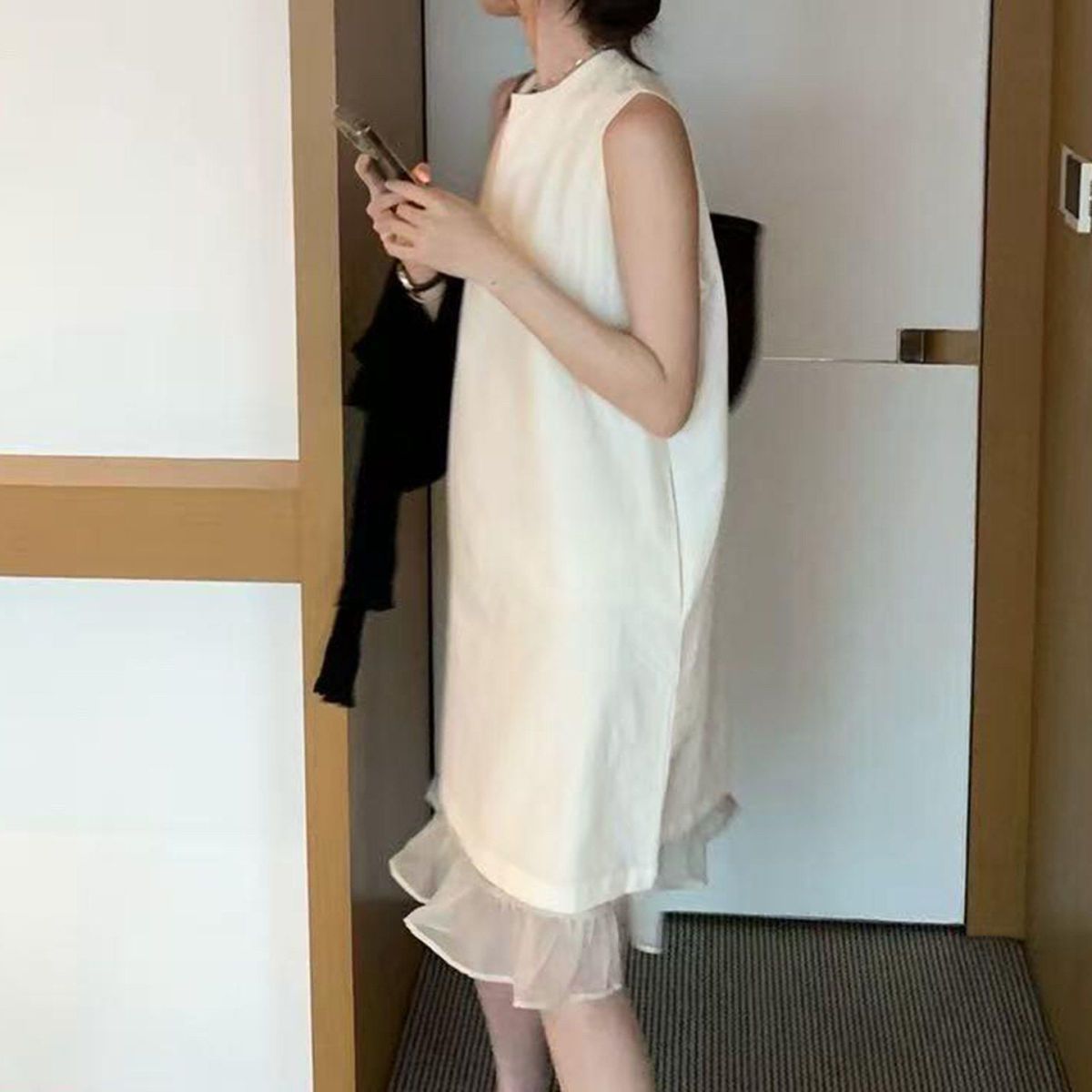 ノースリーブミニワンピースベーシックドレス