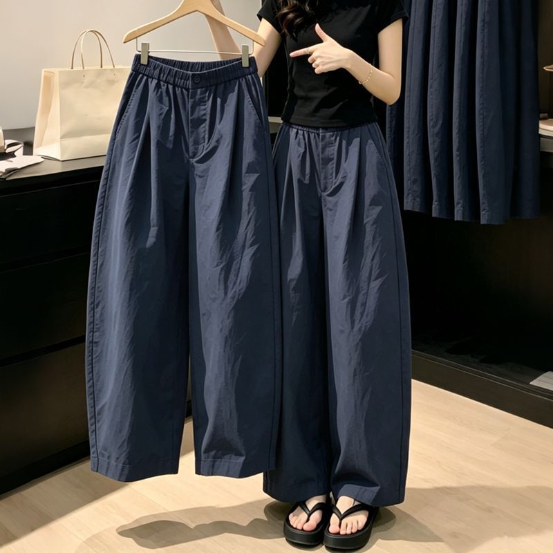 ウエストゴムルーズワイドロングパンツ "home-products"