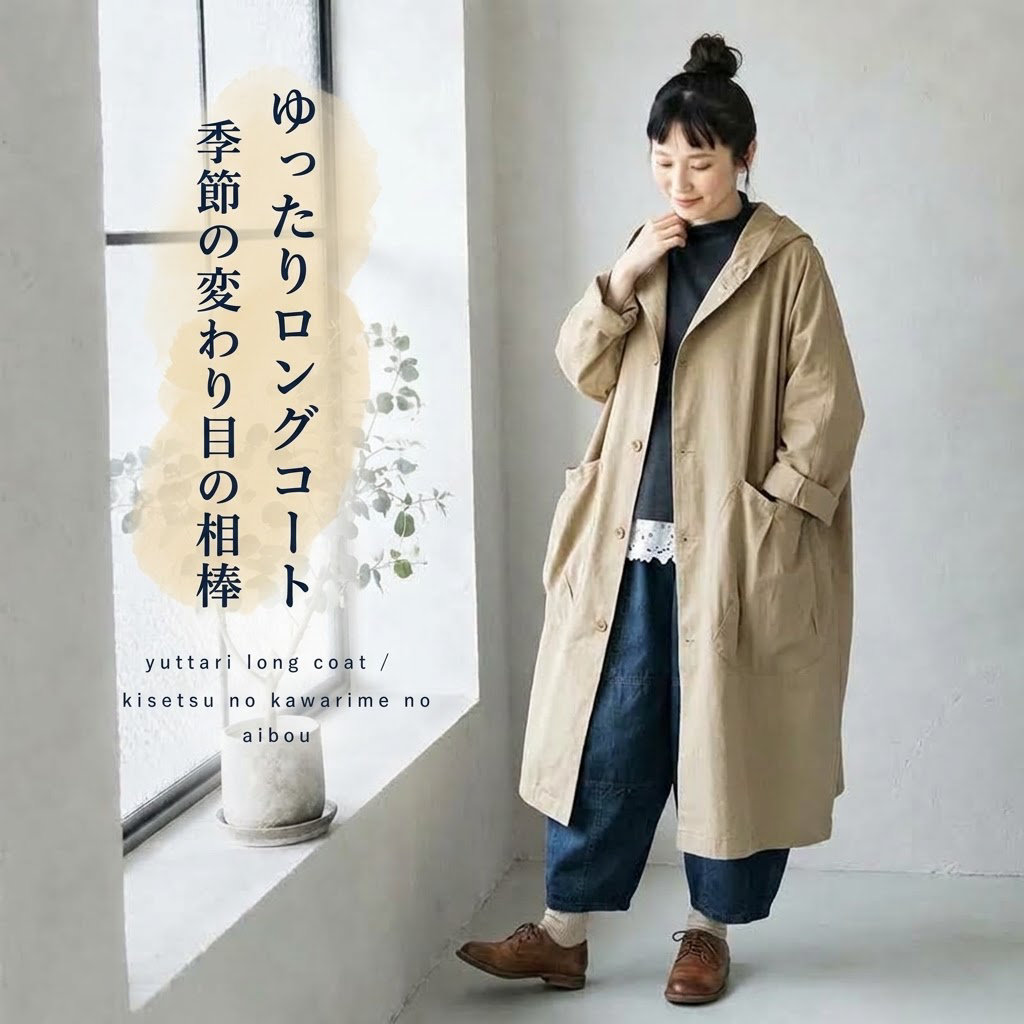 ゆとりを宿す、ビッグシルエットコート